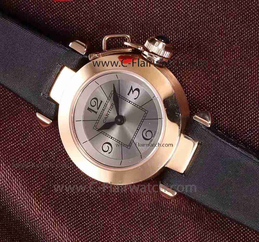 Buy Fake Cartier Pasha Gray Dial Watch Rose Gold Version